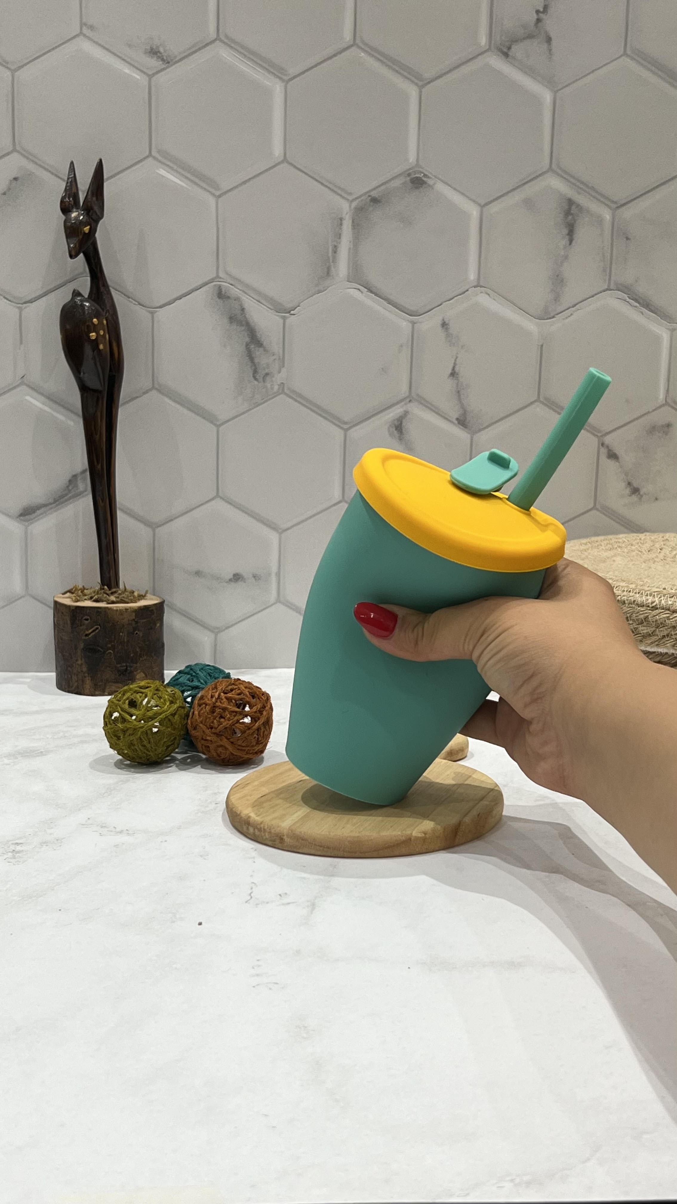 ماگ سیلیکونی نی دار